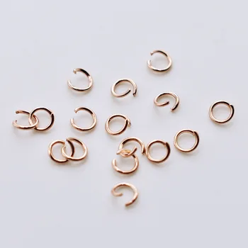 100vnt/daug Nerūdijančio Plieno Atidaryti Šuolis Žiedai Aukso Rose Gold Tabaluoti Linijos Split Ring 