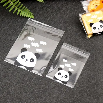 100vnt mielas panda animacinių filmų sausainių plastiko maišą saldainių, sausainių maisto pyragas maišelis, dėžutė dovanų pakavimo maišelis šalis dekoro prekes