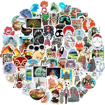 100vnt Mielas vsco Hayao Miyazaki Atkakli Toli Anime Lipdukai Namų Sienos Lagaminą Grafiti Lipdukas nešiojamas Vaikams, Žaislai