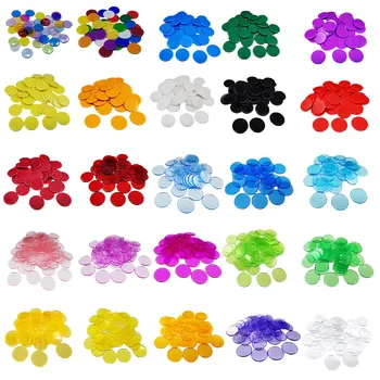 100VNT/Set Plastiko 19mm Lustai Įvairių Spalvų Žymekliai Įdomus Šeimos Klubas Vaikų Žaidimo Atsargų Skaičiavimo Matematikos Žaislai