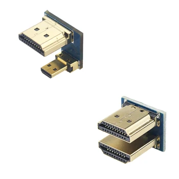 1080P HDMI Micro HDMI Konverteris Vyrų Vyrų Adapteris Aviečių Pi 3/4 HDMI LCD Jutiklinis Ekranas