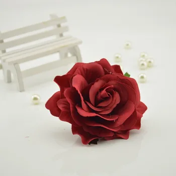 10cm 5vnt Dirbtinių Gėlių Galvos Šilko Žydi Rožės, Vestuvių Automobilių Decora 