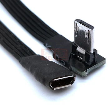 10cm, Micro USB moterį, Micro USB Vyrų F/M Pratęsimo Extender Data Įkrovimo Trumpas OTG Kabeliu, Juoda 20CM 50CM 1m 10CM