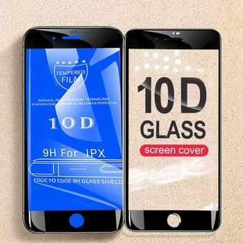 10D Visas Apsauginis Stiklas IPhone 6 6s 8 7 Plius Grūdinto Stiklo Dangtelis, Skirtas 