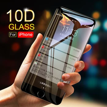 10D Visas Apsauginis Stiklas IPhone 6 6s 8 7 Plius Grūdinto Stiklo Dangtelis, Skirtas 