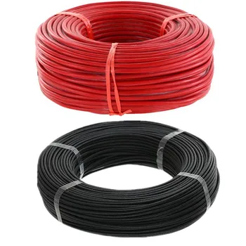 10meter/daug Aukštos Kokybės 5m raudonos ir 5m juodos spalvos viela silikono 10 12 14 16 18 20 22 24 26 AWG silikono kabelis