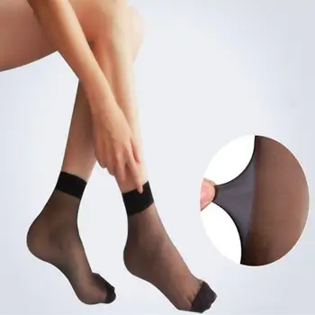10Pair didmeninės Moterų Kojinės Elastinga Ultra-plonas Skaidrus Trumpas Kojines Kristalų Kojinės aukštos elastinga oda, spalvos nailono trumpos kojinės