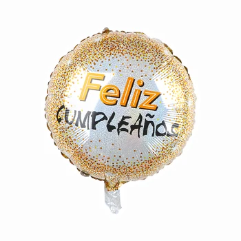 10pc 18inch Lazeris Apvalių Feliz Cumpleanos ispanijos Happy Birthday Party 