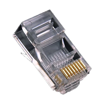 10PC CAT6 RJ45 Jungtis Modular Plug Kompiuterio Ethernet Kabelis UTP Auksą, Padengtą Gigabit Tinklo Fiksavimo Ekranuoti Kristalų Vadovas