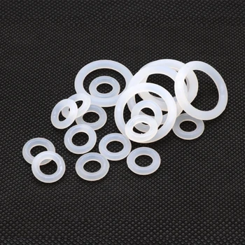 10pc VMQ Balta Silikono O Žiedo Tarpiklis CS 3.5 mm OD 12~ 85mm Maisto kokybės silikono žiedai o-žiedai, gumos žiedas tarpikliai