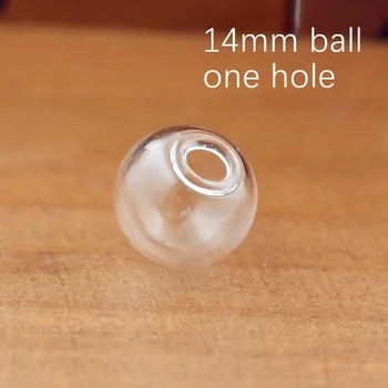 10piece 8-25mm tuščiaviduriai stiklo kamuolys su viena skyle apvalus burbulas stiklo buteliukas pasaulyje orbs papuošalai išvados stiklo apranga skirtingo dydžio