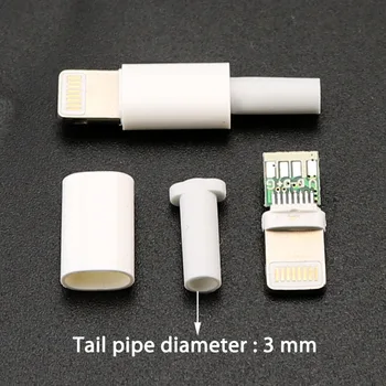 10sets USB Maitinimo kištuku iphone male kištukas su drožlių plokščių jungties suvirinimas Duomenų OTG eilutės sąsaja 