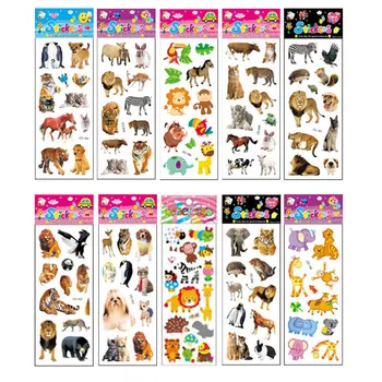 10Sheets Skirtingų 3D Mielas Animacinių filmų Lipdukų, Žaislų, Pegatinas Juokingas Žaislas, Skirtas Vaikams, užrašų knygelė Telefono Lipdukas Dovanos Gyvūnų Tigras