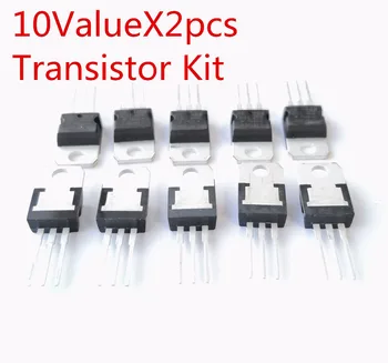 10Value*2pieces tranzistorius rinkinys asortimentas 7805 7806 7808 7809 7812 7815 7905 7912 7915 LM317 LM317T TO-220 Tranzistorius rinkinys