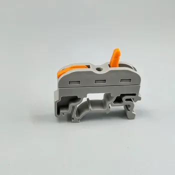 10vnt 1 Pin Din bėgelio Universalus kompaktiškas laido pajungimo jungties laido gnybtų bloką su svirtis