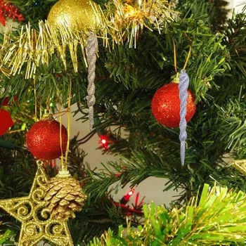 10vnt 13cm Modeliavimas Ledo Kalėdų Medžio Kabo Ornamentu Netikrą Varveklis Prop Žiemos Naujųjų Metų Šaliai Kalėdų Eglutės Kabinti Apdaila