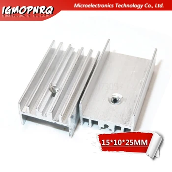 10vnt Aliuminio Heatsink Radiatorių 15*10*25mm Tranzistorius-220 hjxrhgal Už Tranzistoriai, TO220 balta