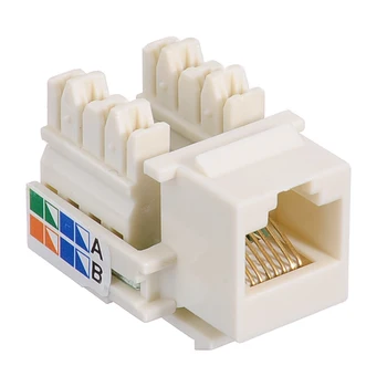 10vnt CAT5e RJ45 Įterpti Keystone LAN Jungtis Plug Standarto Tinklo Modulio Lizdą Interneto Tinklo Ethernet Dalys
