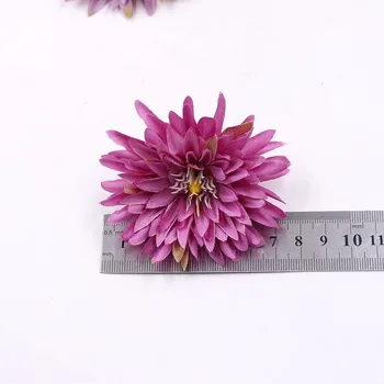 10vnt/daug 7cm Šilko Chrizantemų Dirbtinės Gėlės Galvos 