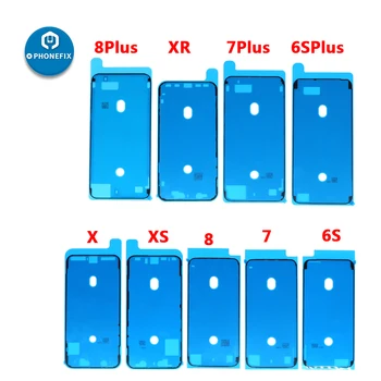 10vnt/daug Vandeniui Lipdukas iPhone 6 6P 6S 7 8 Plus X XS 11 Pro Max LCD Ekrano Rėmelis Bezel Sandarinimo Juosta, Klijais klijuojamas Lipdukas