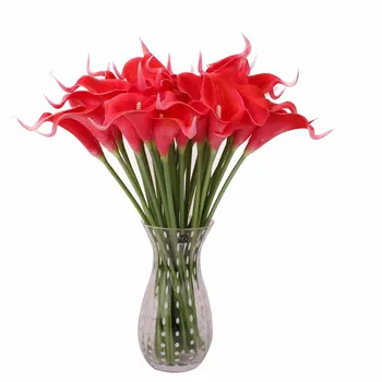 10VNT Dirbtinis Calla Lily Flower PU Nekilnojamojo Touch Netikrą Gėlių, Vestuvių Dekoracijos Namų Dekoro Garen