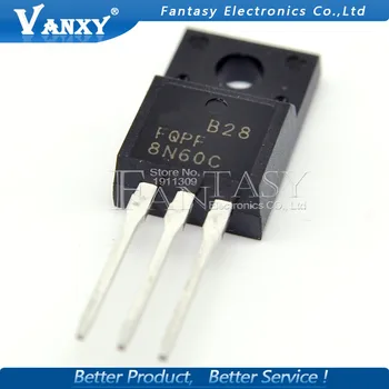 10VNT FQPF8N60C Į-220F 8N60C 8N60 TO220 FQPF8N60 naujas MOS FET tranzistorius