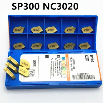 10VNT griovelį įrankis SP200 SP300 SP400 NC3020 NC3030 PC9030 2mm 3mm, 4mm dugno ir supjaustyti vieno galvos volframo karbido lizdas cutter