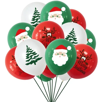 10vnt Linksmų Kalėdų Senelio Elnių Kalėdų Medžio Balionų, Konfeti Naujųjų Metų Kalėdų Vakarėlį Namų Dekoracijas Balionas Oro Globos