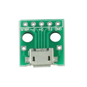 10VNT Micro USB PANIRTI Adapteris Jungties Modulio Valdybos Skydelis Moterų 5-Pin Pinboard 2.54 mm, Micro USB PCB