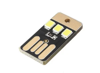 10VNT Mini Naktį USB LED Keychain Nešiojamų Galia Lentos Kišenėje Kortelės Lemputė, LED Lemputės