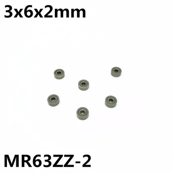 10vnt MR63ZZ-2 3x6x2 mm Gylio griovelis rutulinis guolis Miniatiūriniai guolių Aukštos qualit MR63Z