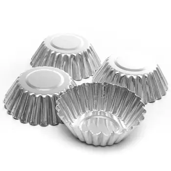 10vnt Nonstick Ripple Aliuminio Lydinio Kiaušinių Pyragas Pelėsių Gėlių Formą, Daugkartinio naudojimo Cupcake ir Keksiukų Kepimo Taurės Tartlets Keptuvės