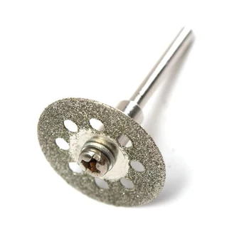 10vnt/set Mini Diamond pjauti Sidabro Pjovimo Diskai su 2X Prisijungimas Karka už Dremel Gręžimo Tinka Rotacinis Įrankis