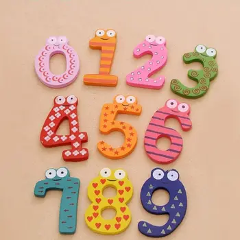 10vnt/set Montessori Kūdikių Skaičius, Šaldytuvas, Šaldytuvo, Magnetinių Pav Stick Matematikos Mediniai Švietimo Vaikams, Žaislai Vaikams