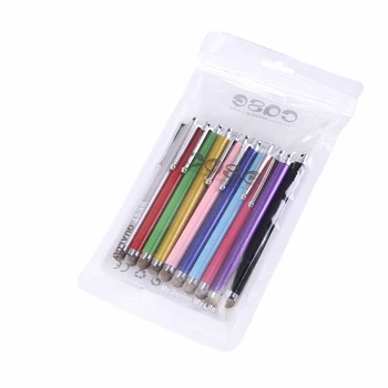 (10vnt/set) Tinklinio Pluošto Capactive Pen Spalvinga Pluošto Touch Screen Stylus Pens for Iphone