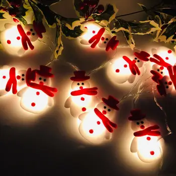 10vnt Sniego LED Žibintai Linksmų Kalėdų Šviesos Eilutę Navidad Deco Home Kalėdų Eglutės Kabantys Papuošalai Vaikams Noel Dovana Žaislai