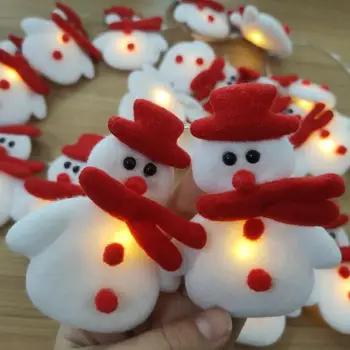 10vnt Sniego LED Žibintai Linksmų Kalėdų Šviesos Eilutę Navidad Deco Home Kalėdų Eglutės Kabantys Papuošalai Vaikams Noel Dovana Žaislai