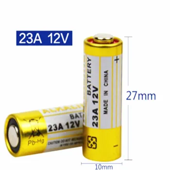10vnt Šarminės baterijos 12V 23A baterija 12V 23A 23A 12 V 21/23 A23 E23A MN21 RC kontrolės nuotolinio valdymo pultelio baterijos RC Dalis