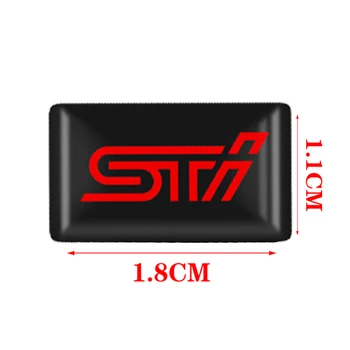 10x Auto Reikmenys varantys 3D epoksidinės automobilių lipdukas ženklelis STI mažų apvalkalo emblema už Subaru XV Legacy Forester Impreza WRX STI
