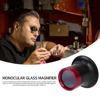 10X Metalo Monokuliariniai Stiklo didinamąjį stiklą Žiūrėti Papuošalai Remonto Įrankiai, Loupe Lęšis Profesionalus Akių Optinės Linijos Padidinimo Įrankio