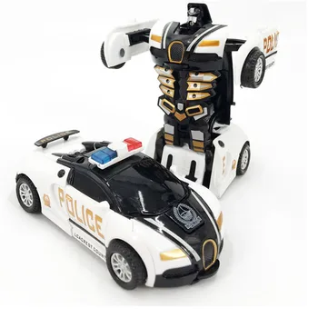 11cm atsitraukti Vienas Žingsnis Transformacijos Deformuoti Robotas Automobilio Modelio, Žaislai Berniukams, Vaikų 2 1 Transporto Švietimo Robotas Žaislas Dovana