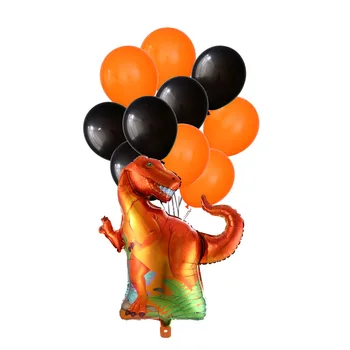 11pcs/daug Berniukų Gimtadienio Dinozaurų Folija Balionas 10inch Žalia Latekso Ballon Kambario Oro Balionu, Baby Shower Gimtadienio Dekoro Globos
