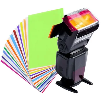 12 vienetų spalva kortelę Strobist Flash Gelio Filtro Spalvos Balansas su gumos juosta difuzoriaus Apšvietimo Canon/ Sony