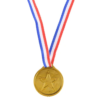 12 Vnt. Plastikinių Vaikų Aukso Medalių Laimėtojai Sporto Dieną Šalies Maišelį Apdovanojimų Žaislai Šaliai Dekoro