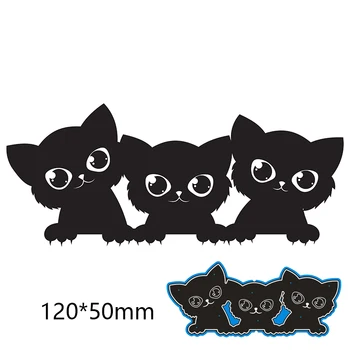 120*50mm 3pcs cute kačių, naujos Metalo Pjovimo Miršta kortele 