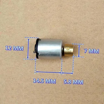 1215 Miniatiūriniai srovė, 1,5-3V Cilindro Vibracijos Variklis su žalvario Ekscentriškas varantys pagrindinė pavara 5*7mm Micro Vibratorius Vibruoja Variklis
