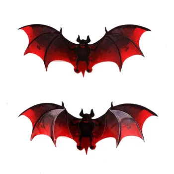 12PCS 3D Šikšnosparniai Formos, Sienų Lipdukai Daugkartinio naudojimo lipniąsias Sienos Meno Lipdukai Halloween Party Namų Sienų Dekoras Prekes