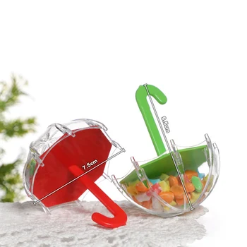 12Pcs Mini Plastiko Skėčio Formos Saldainių Dėžutė Vestuves Džiaugtis Baby Shower Apdailos Dovana
