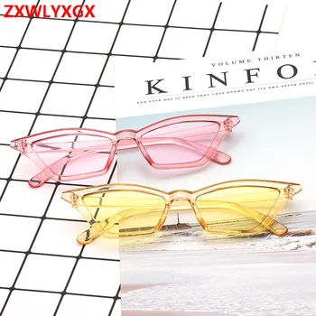 14 spalvų markės dizaino naujosios Europos, Amerikos cat eye akiniai, akiniai nuo saulės ponios retro akiniai nuo saulės, skaidrus langelis spalvinga akiniai