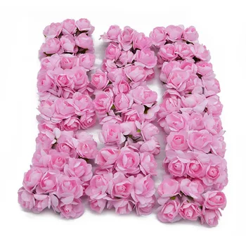 144PCS 3CM Mini Popierinės Gėlės Rožės Dirbtinės Gėlės Galvos Dėl Vestuvių Papuošalai Rankų darbo 